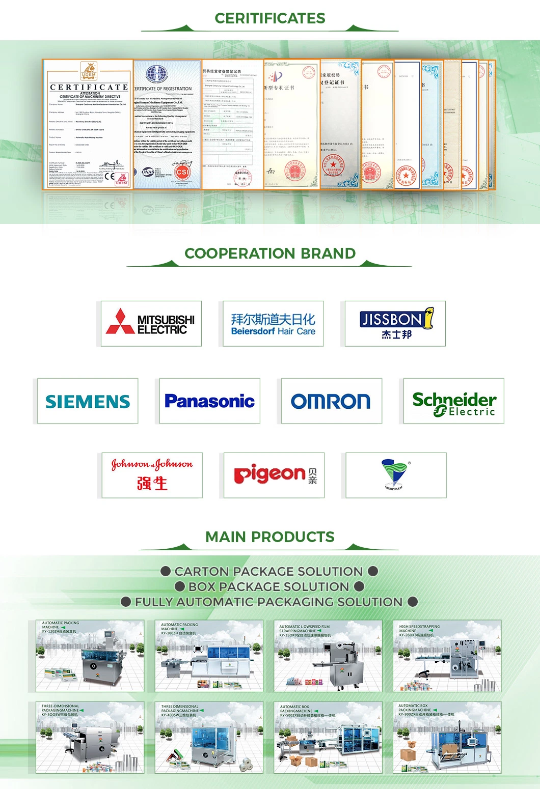 Automatic Applicable Factory Machinery Carton Box Case Packaging Horizontal and Vertical Cartoning Packing Machine