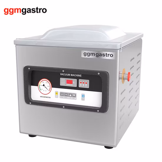 Машина для вакуумной упаковки морепродуктов в полиэтиленовый пакет